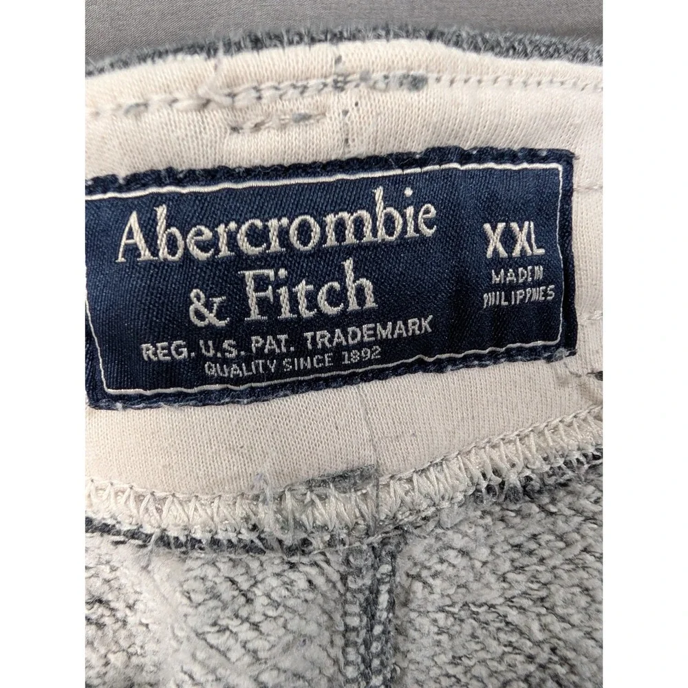 Abercrombie & Fitch Mens XXL Gray Heather Sweatpants Joggers Logo Graphic